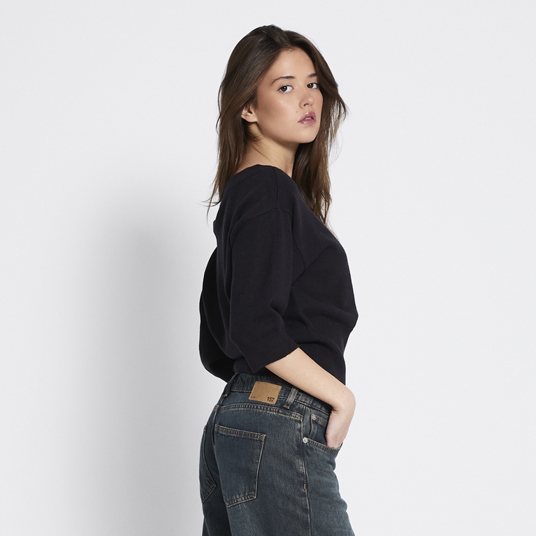 Off-shoulder knit sweater "Adriana"